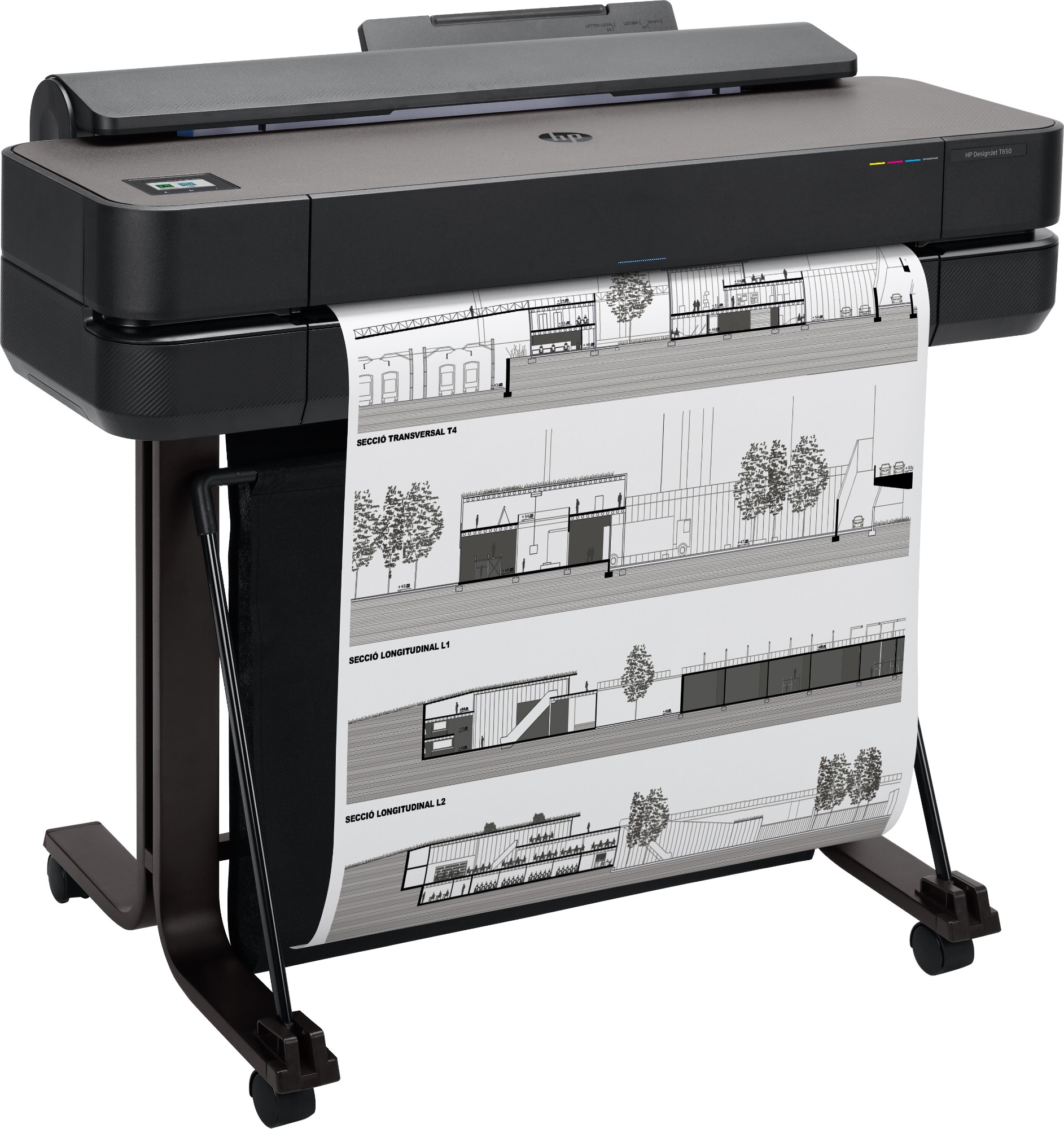 HP Designjet T650 - A1 Wide Format Printer with Stand